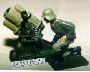Schwerer Minenwerfer mit Richtwart
