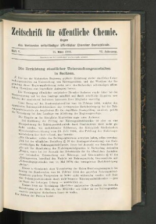 Heft V. 15. März 1900.