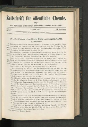 Heft V. 15. März 1900.