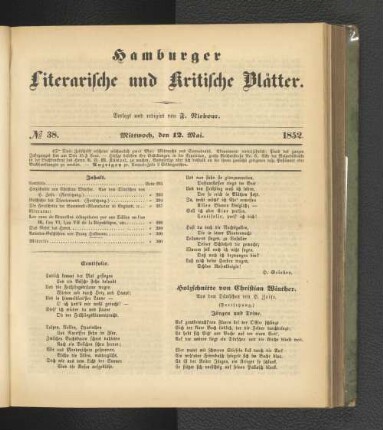 No. 38. 12. Mai 1852