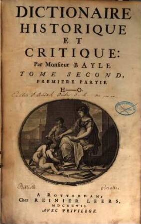 Dictionaire Historique Et Critique. 2,1, H - O