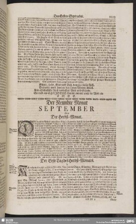 Der Neundte Monat September Oder Der Herbst-Monat