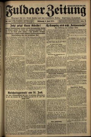 Ausgabe vom Mittwoch, den 08. Juni 1932.