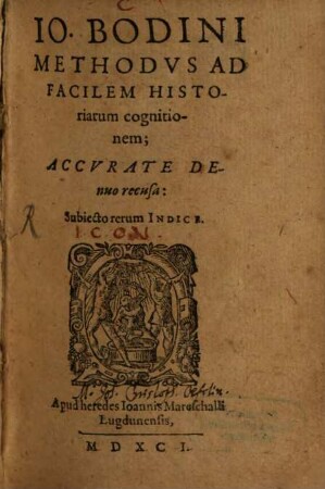 Io. Bodini Methodus Ad Facilem Historiarum cognitionem