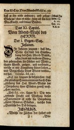 Das XI. Capitel. Vom Abend-Mahl des HERRN