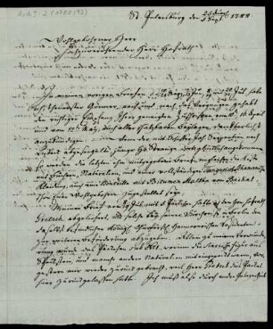 [Brief des Barons von Asch an Heyne vom 25.08./05.09.1788]