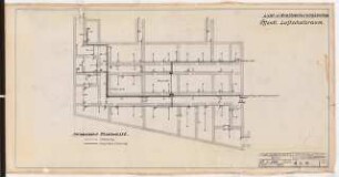Reichsluftfahrtministerium, Berlin: Luftschutzkeller V1, Licht- und Kraftverteilungsanlage: Grundriss 1:100