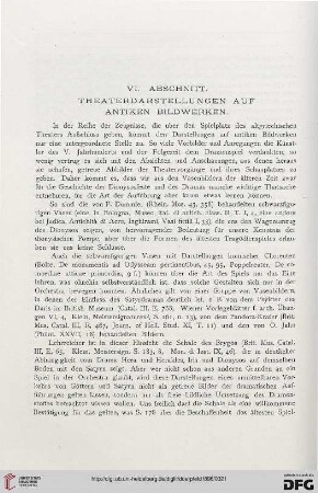 VI. Abschnitt. Theaterdarstellungen auf antiken Bildwerken