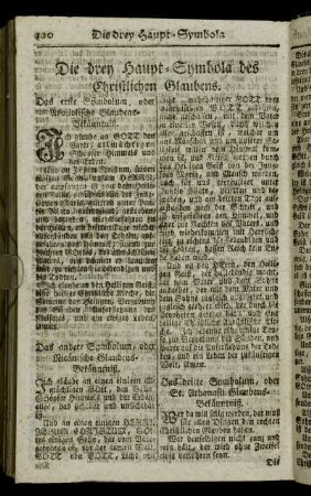 Die drey Haupt-Symbola des Christlichen Glaubens.