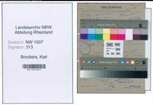 Entnazifizierung Karl Brockers , geb. 09.05.1908 (Landwirt)