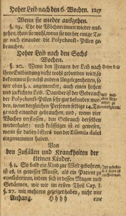 Von den Zufällen und Kranckheiten der kleinen Kinder
