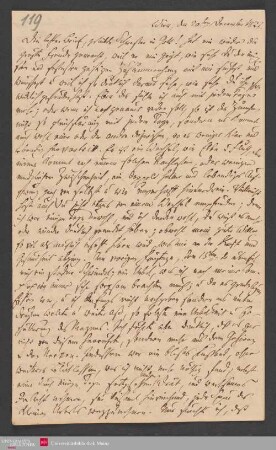 Dein letzter Brief, geliebte Schwester in Gott! hat mir wieder die größte ... , 20.12.1826. - Benediktinerabtei St. Bonifaz in München und Andechs