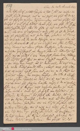 Dein letzter Brief, geliebte Schwester in Gott! hat mir wieder die größte ... , 20.12.1826. - Benediktinerabtei St. Bonifaz in München und Andechs