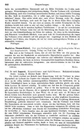 640, Magdalene Thumm-Kintzel, Der psychologische und pathologische Wert der Handschrift