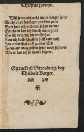 Christus spricht.