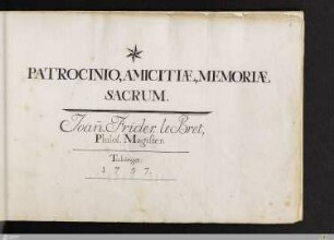 Stammbuch Johann Friedrich Lebret - Cod.hist.oct.194