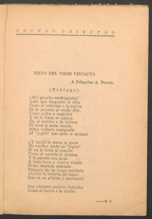 Nieto del viejo Vizcacha : (Prólogo)