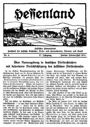 Nr.4, Zweites Februar-Heft 1913