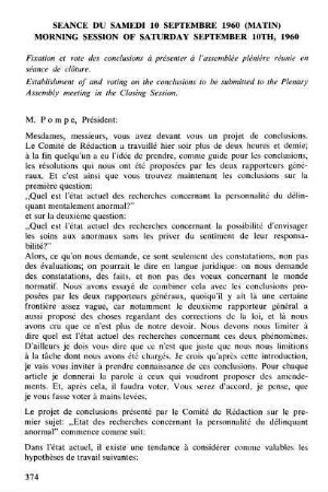 374-401, Fixation et vote des conclusions / Establishment of and voting on the conclusions