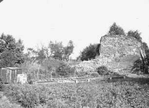 Gräfenhainichen, Mauerreste einer mittelalterlichen Burganlage; 1637 von schwedischen Truppen zerstört