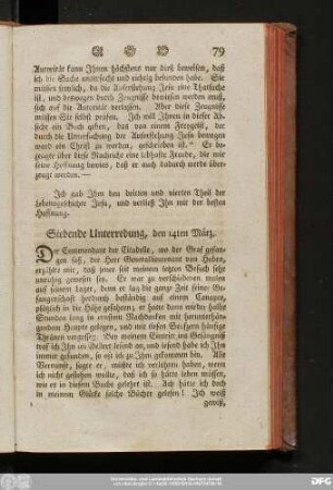 Siebende Unterredung, den 14ten März.