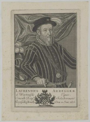 Bildnis des Laurentius Arregger à Wartenfels