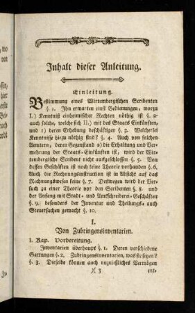 3r-8r, Einleitung; I - II