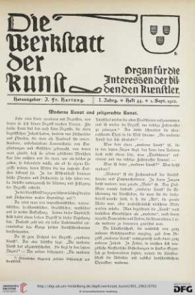 1: Moderne Kunst und zeitgerechte Kunst