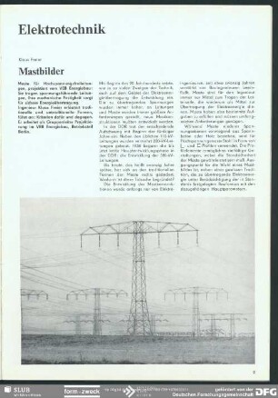 Mastbilder : Form in der Technik: Elektrotechnik