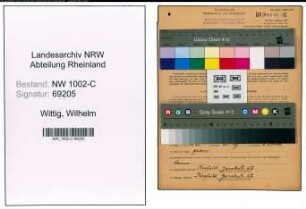 Entnazifizierung Wilhelm Wittig, geb. 05.09.1894 (Kaufmann)