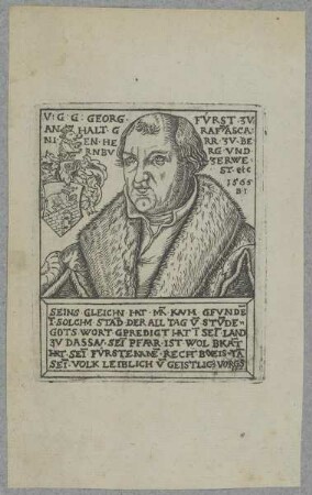 Bildnis des Georg Fürst zu Anhalt