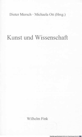 Kunst und Wissenschaft