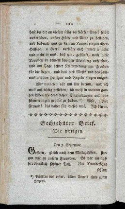 Sechzehnter Brief. Die vorigen