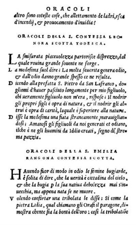 Oracoli Della S. Contessa Leonora Scotta Todesca.