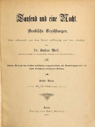 Tausend und eine Nacht : arab. Erzählungen, 1/2
