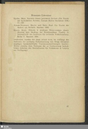 Benutzte Literatur