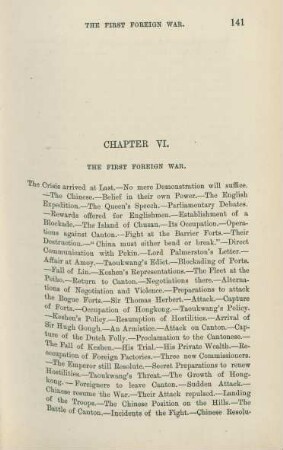 Chapter VI. The first foreign war