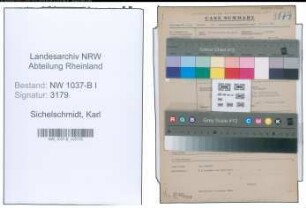 Entnazifizierung Karl Sichelschmidt , geb. 17.12.1898 (Sparkassenangestellter)