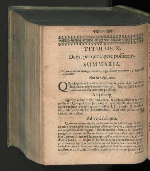 Titulus X. Deiis, per quos agere possumus.