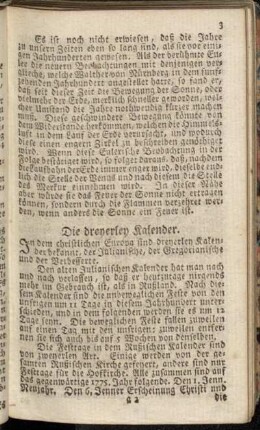 Die dreyerley Kalender