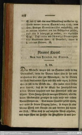Neuntes Kapitel. Von den Feinden der Bienen