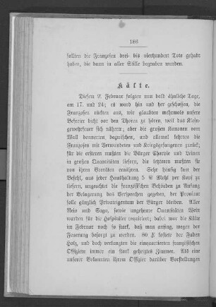 Kälte.