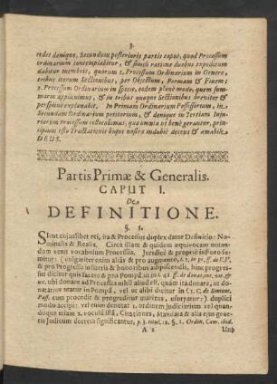Caput I. De Definitione.