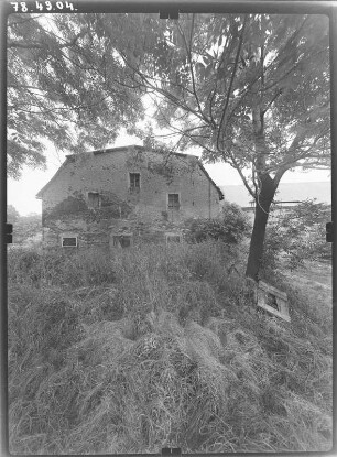 Kleinschirma (Oberschöna-Kleinschirma). Richtergut. Wirtschaftsgebäude Giebelansicht