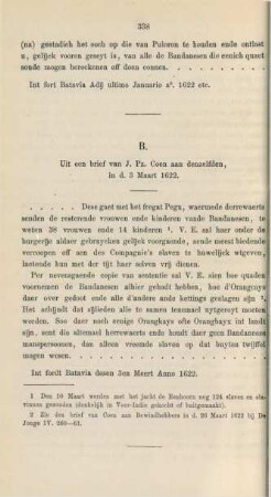 B. Uit een brief van J. Pz. Coen aan denzelfden, in d. 3 Maart 1622
