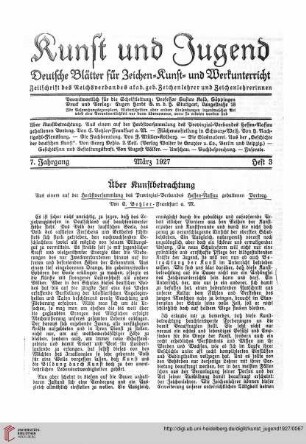 N.F. 7.1927 S. 53-61: Über Kunstbetrachtung