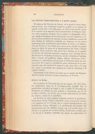 Los escritores hispano-americanos y la guerra europea