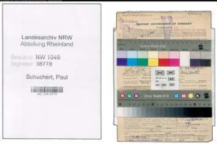 Entnazifizierung Paul Schuchert , geb. 02.02.1888 (Sattler)