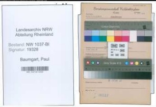 Entnazifizierung Paul Baumgart , geb. 02.03.1906 (Lehrer)
