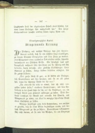 Einundzwanzigstes Kapitel Wingenunds Rettung